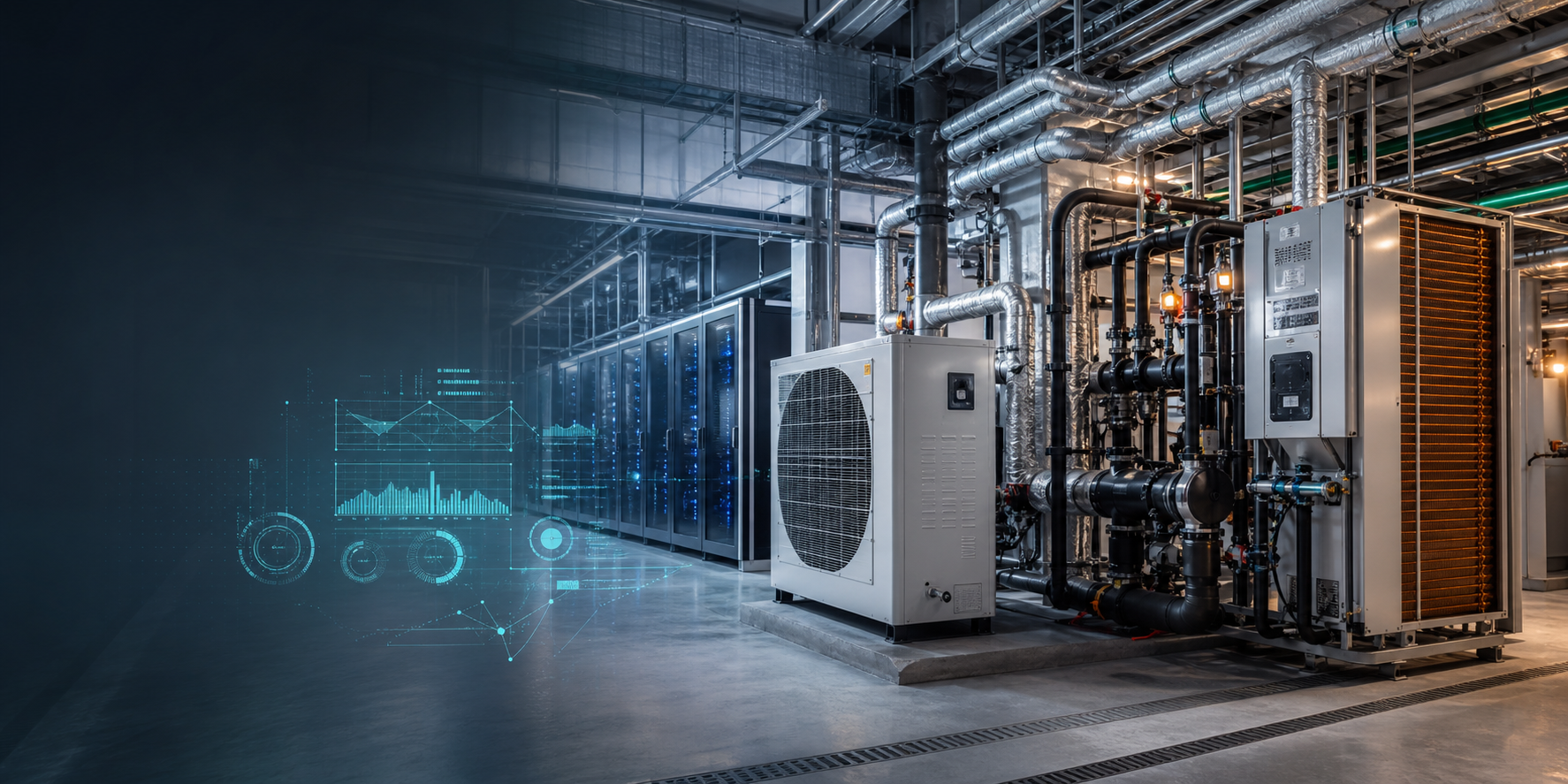 Thermo-Digital HVAC-Ingenieurdienstleistungen, Wärmepumpenoptimierung, Rechenzentrumskühlung und KI-gestütztes Energiemonitoring